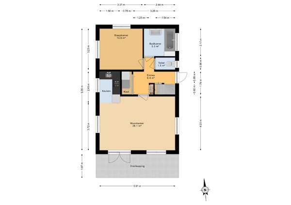 Floorplan - Gentenerf 14-12, 3852 LX Ermelo